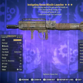 Instigating DWA FR Missile Launcher 