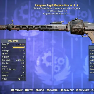 Vampire FFR Durability Light Machine Gun 