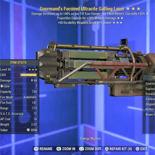 GE Durability Ultracite Gatling Laser 