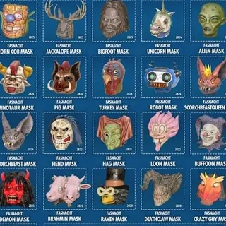 All 34 Common Fasnacht Mask 