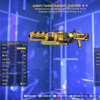 Junkie Explosive Tesla Rifle 