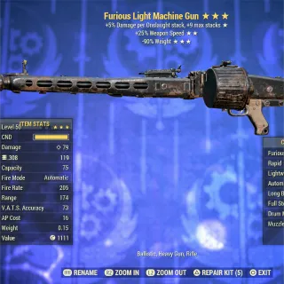 Furious FFR RW Light Machine Gun LMG