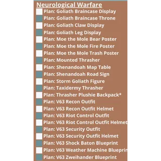 All 21 Plan Bundle from Neurological Warfare 