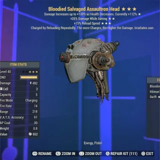 Bloodied DWA FR Assaultron Head 