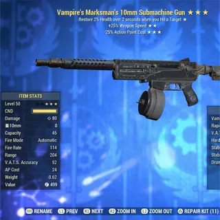 Vampire 2525 10mm Submachine Gun 