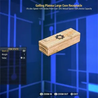 Gatling Plasma Large Core Receptacle