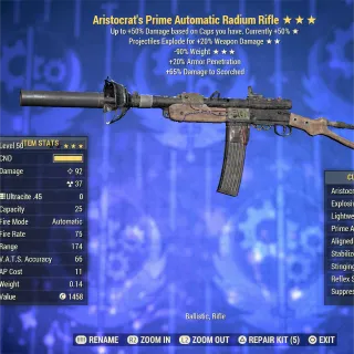 Aristocrat Explosive RW Radium Rifle