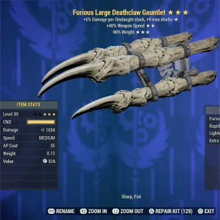 Furious SS RW Deathclaw Gauntlet DCG 