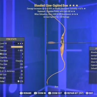 Bloodied RAP 500 Bow 