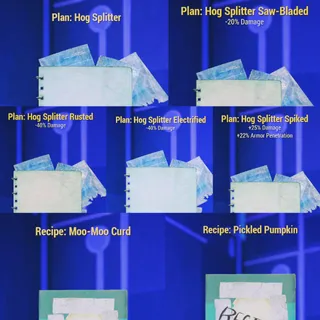 All 7 New Plans : Hog Splitter + Mods + 2 Recipe 