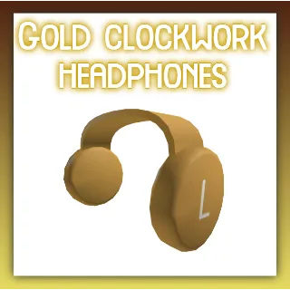 Gold Clockwork Headphone