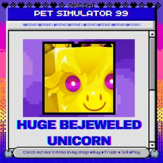 PS99 - HUGE BEJEWELED UNICORN - PET SIMULATOR 99