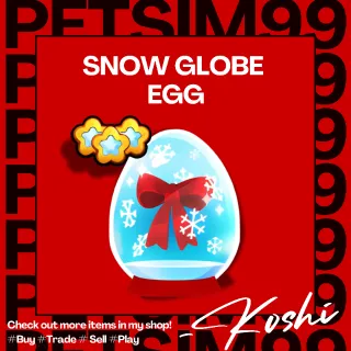 x10 SNOW GLOBE EGG