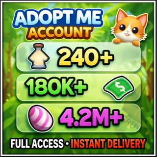 240+ Age Up Potions, 4.2M+ Candyeggs, 180k+ Bucks - Adopt Me Account - Full Access - Instant Delivery