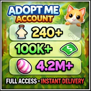 240+ Age Up Potions, 4.2M+ Candyeggs, 100k+ Bucks - Adopt Me Account - Full Access - Instant Delivery