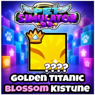 Golden Titanic Blossom Kitsune - Pet Simulator 99