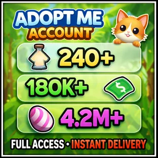 240+ Age Up Potions, 4.2M+ Candyeggs, 180k+ Bucks - Adopt Me Account - Full Access - Instant Delivery