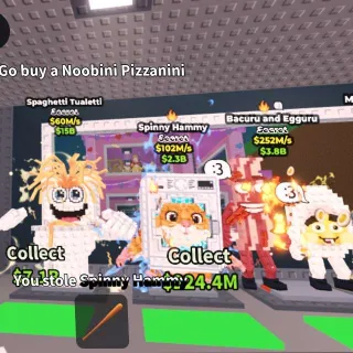 Spaghetti Tualetti Bacuru And Egguru 252m/s Spinny Hammy 102m/s