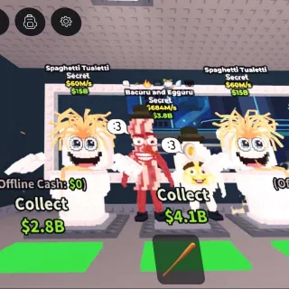 Bacuru And Egguru 684m/s And 2 Spaghetti Tualetti