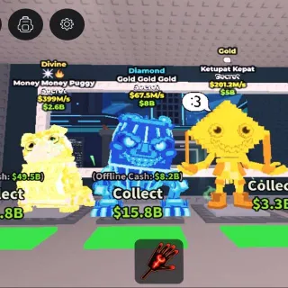 Money Money puggy Divine 399m/s Gold Gold Gold Ketupat Kepat 200m/s