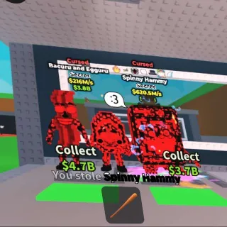 Bacuru And Egguru Cursed 216m/s Spinny Hammy Cursed 620m/s