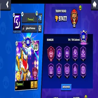 97k Trophies 2020 Brawl Stars Account