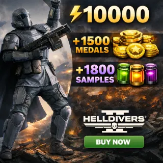 10000 Super Credits | 1500  Medals &  1800  Samples Bonus