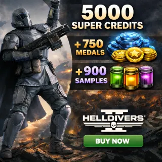 5000 Super Credits | 750  Medals & 900 samples 