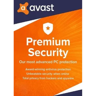AVAST PREMIUM SECURITY GLOBAL 1 DEVICE 1 YEAR INSTANT AUTOMATIC DELIVERY