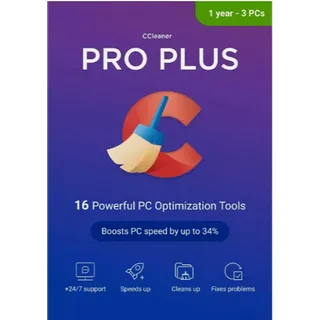 CCLEANER PRO PLUS 3 DEVICE 1 YEAR, INSTANT AUTOMATIC DELIVERY
