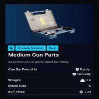 Medium Gun Parts Blueprint