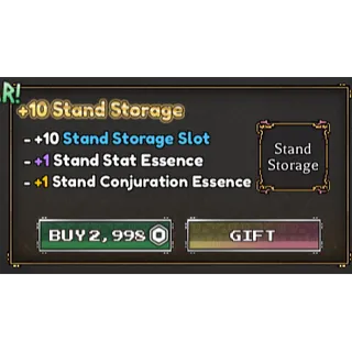 10 Stand Storage - Bizarre Lineage