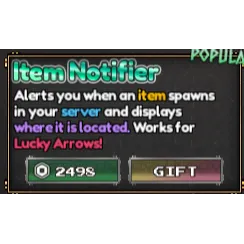 Item Notifier - Bizarre Lineage