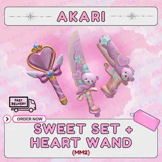Sweet Set + Heart Wand| MM2 Weapon