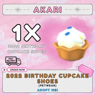 2022 Birthday Cupcake Shoes