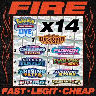 x14 Pokémon TCG Live Codes (Many Different Sets, See Description) Instant Delivery