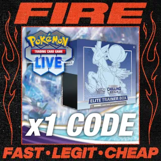 Pokémon TCG Live Code (Sword & Shield - Chilling Reign Elite Trainer Box: Ice Rider Calyrex) Instant Delivery