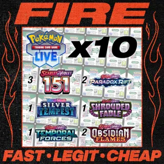 x10 Pokémon TCG Live Codes (Many Different Sets, See Description) Instant Delivery