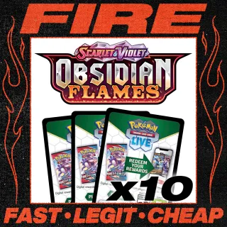 x10 Pokémon TCG Live Codes (Scarlet & Violet - Obsidian Flames) Instant Delivery