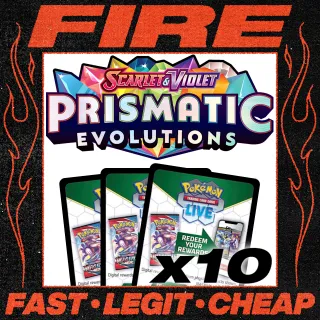 x10 Pokémon TCG Live Codes (Scarlet & Violet - Prismatic Evolutions) Instant Delivery