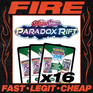 x16 Pokémon TCG Live Codes (Scarlet & Violet - Paradox Rift) Instant Delivery