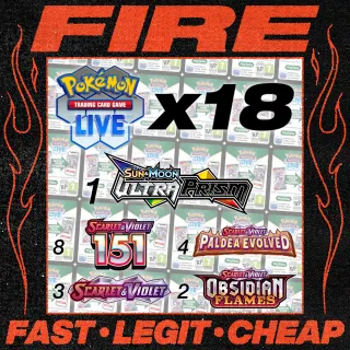 x18 Pokémon TCG Live Codes (Many Different Sets, See Description) Instant Delivery