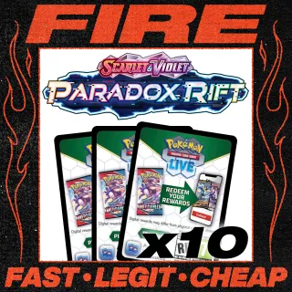 x10 Pokémon TCG Live Codes (Scarlet & Violet - Paradox Rift) Instant Delivery