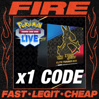 Pokémon TCG Live Code (Sword & Shield - Crown Zenith Elite Trainer Box) Instant Delivery