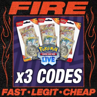 x3 Pokémon TCG Live Codes (Scarlet & Violet - Surging Sparks 1pk: Pachirisu) Instant Delivery