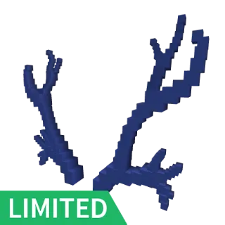 Blue 8-Bit Antlers