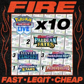 x10 Pokémon TCG Live Codes (Many Different Sets, See Description) Instant Delivery