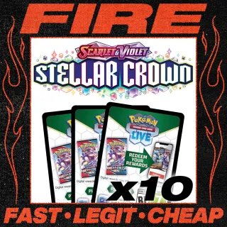 x10 Pokémon TCG Live Codes (Scarlet & Violet - Stellar Crown) Instant Delivery