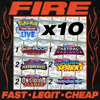 x10 Pokémon TCG Live Codes (Many Different Sets, See Description) Instant Delivery