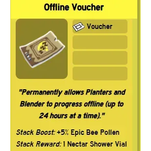 OFFLINE VOUCHER - BEE SWARM SIMULATOR / BSS